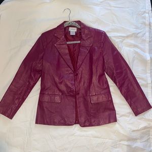 Leather blazer